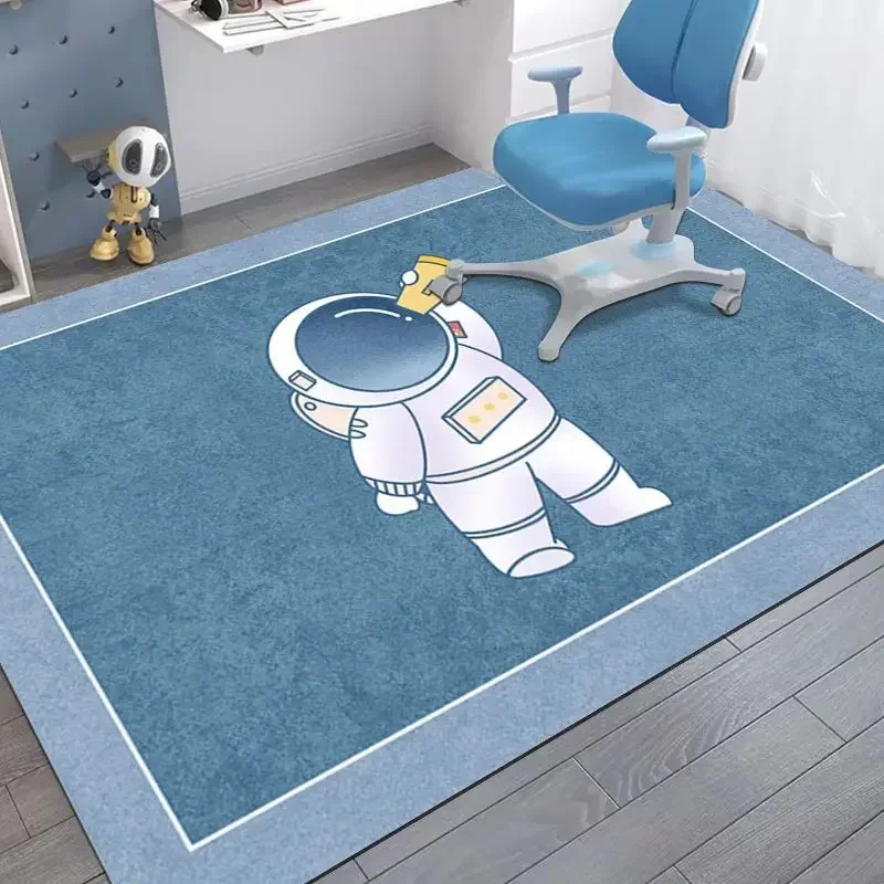 Modern Cartoon Style Carpet Personality Astronaut Pattern Design Non-slip Large Area Mats Living Room Decorative Bedroom Rug