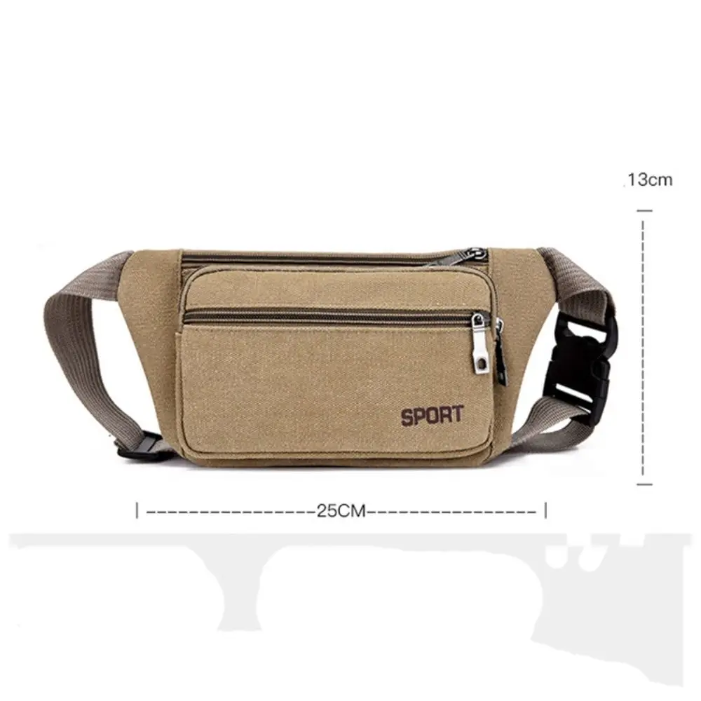 Riñonera de lona antirrobo para hombre, bolso de pecho deportivo de gran capacidad, Cartera de cajero de negocios, resistente al desgaste, para exteriores