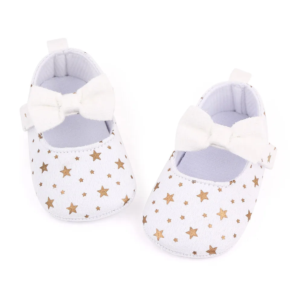 Chaussures de printemps et d'automne pour filles, chaussures de princesse à nœud papillon, chaussures pour bébés filles, chaussures à fond souple, sans chute, chaussures d'apprentissage