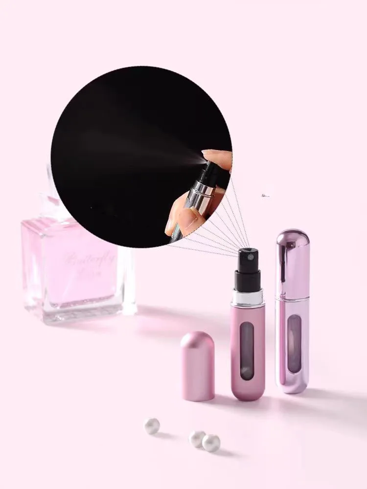 5Ml Draagbare Mini Navulbare Parfumflesje Conveniet Verstuiver Pomp Aluminium Spuitfles Cosmetische Container Reizen Make-Up Tools