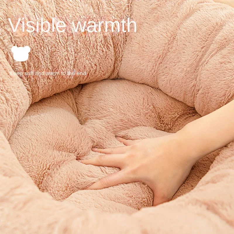 Autumn and Winter New Pet Dog Nest Four Seasons Universal Thickened and Velvet Teddy Small Sleeping Mat Cat Nest Supplies