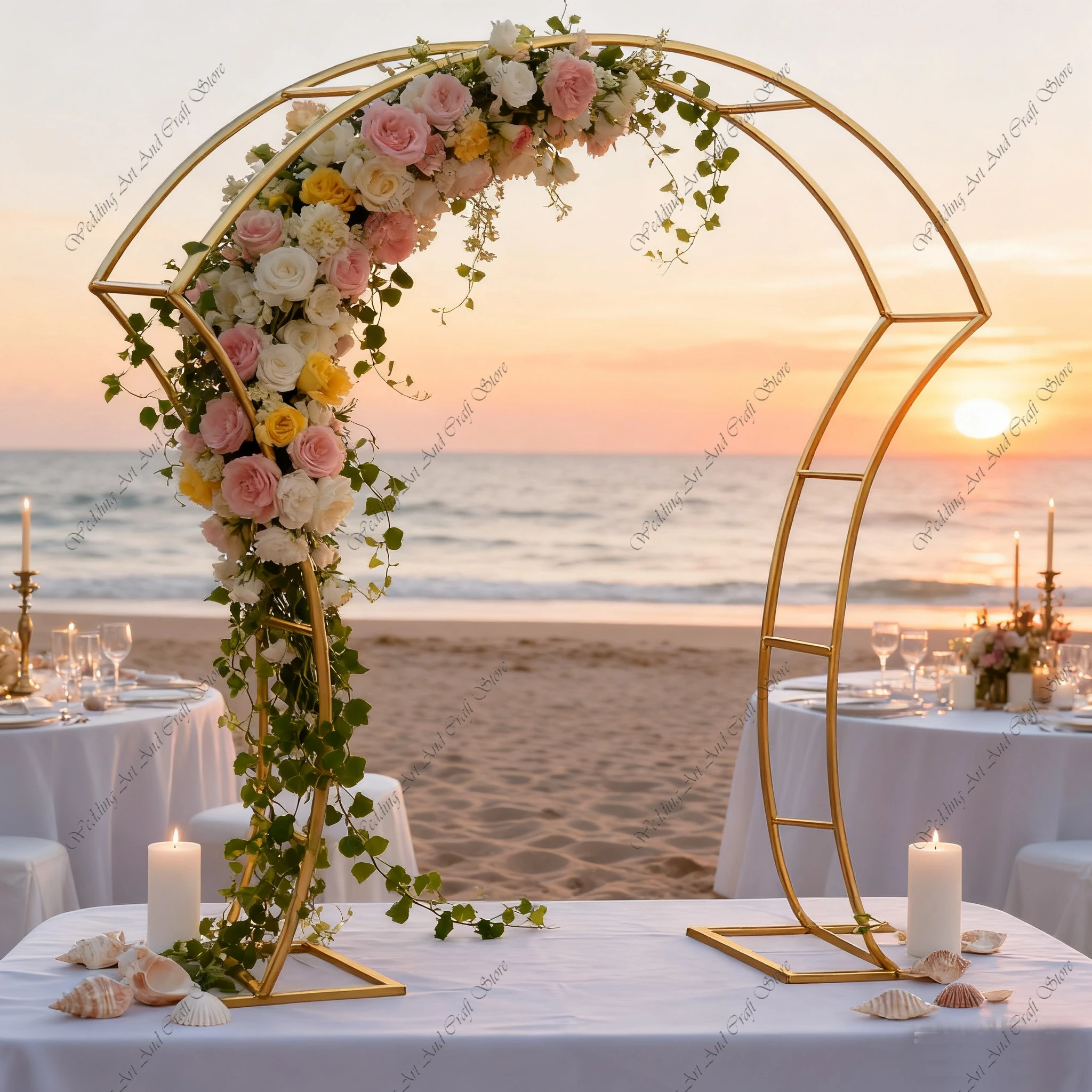 

5/10 шт. Металлическая арка-подставка для цветов H90см f30, золотая, для свадебного декора, для воздушных шаров и цветочных композиций, hh75