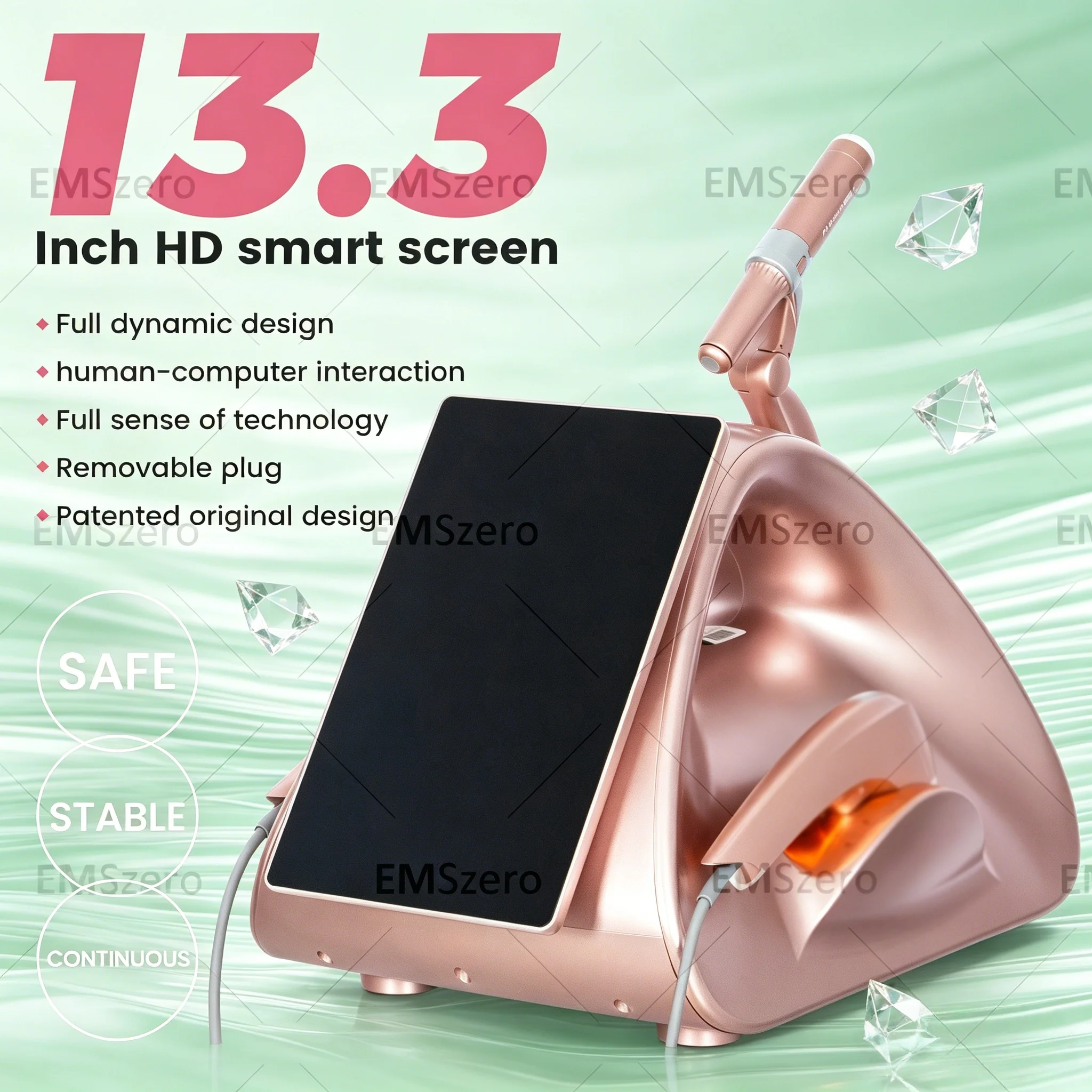 Appareil professionnel portable 13,3 " TT double lift pour lifting du visage et du corps, raffermissement de la peau, anti-âge et rajeunissement cutané.