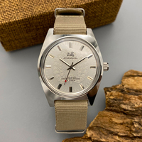 Shanghai 36MM Hand-Wind Mechanical Watch 7120 - Stainless Steel Waterproof Bauhaus Design Watch for Men Dropshipping