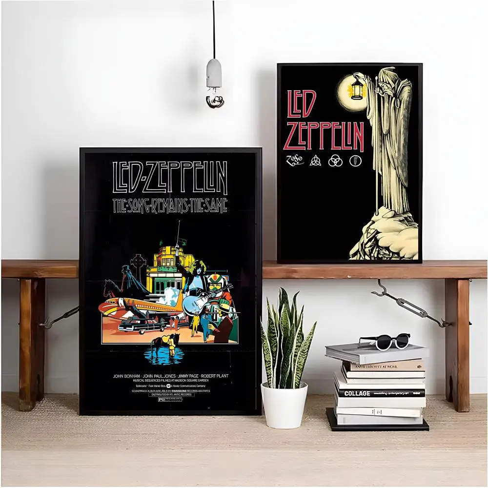 ملصق Band L-Led Z-Zeppelin عالي الدقة ذاتي اللصق مقاوم للماء مثالي للمنزل والمكتب وغرفة النوم هدية رائعة #3