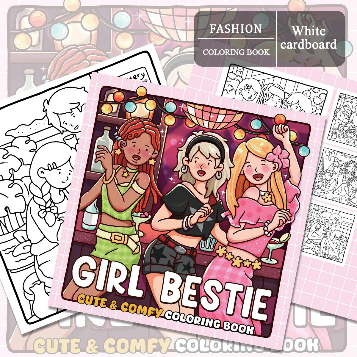 Libros para colorear Fashion Vibes, diseños de moda, fácil colorear, para padres en casa, bricolaje para niños, relajarse, desenwind, aumentar la creatividad