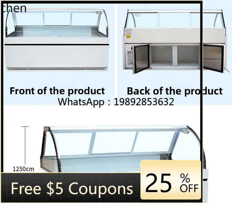 

ZS коммерческая двойная температура, приготовленная витрина для еды, витрина для охлажденного мяса, морозильная камера для сохранения свежести