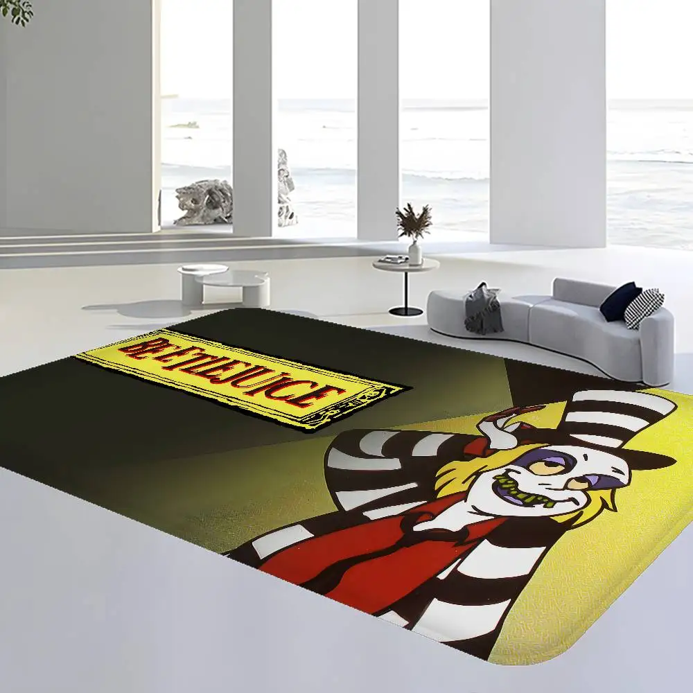 Tim Burton Horror B-Beetlejuice Hallway Carpet Non-Slip Laundry Room Mat Laundry Decor Balcony Child Living Room Toilet Rug
