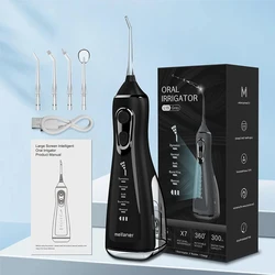 Irrigador Oral Limpeza dental Dentes Thread Floss Water Flosser 5 modos 4 bicos de irrigação a jato Boca Máquina de lavar roupa Pick