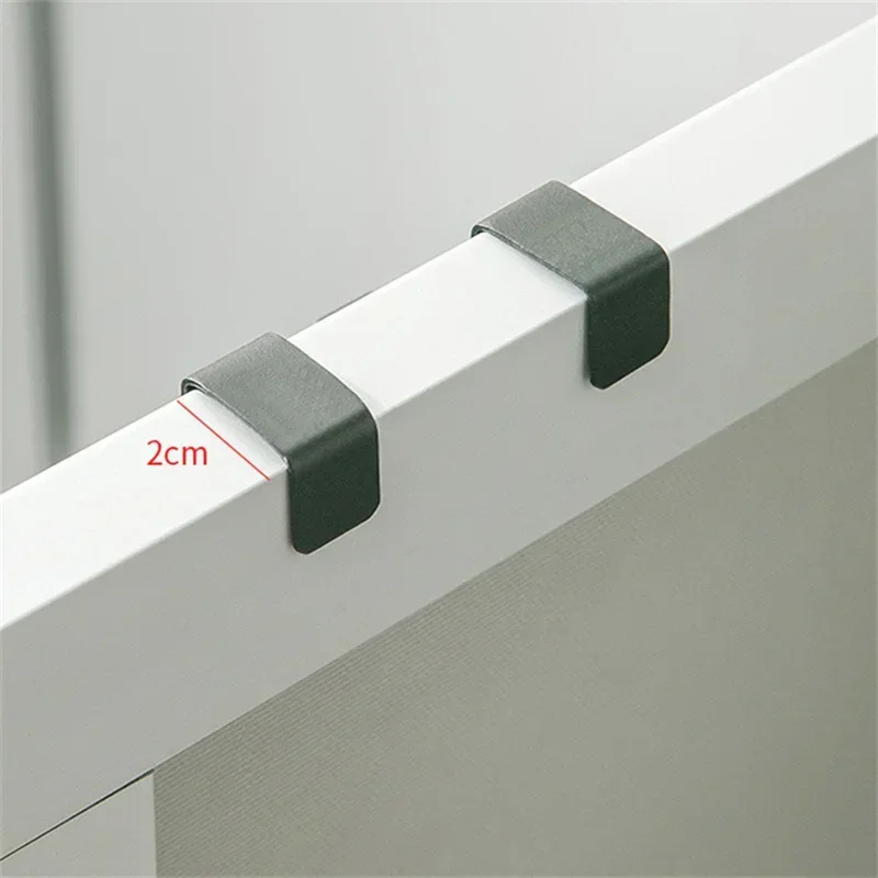 2pcs S-Shaped Metal Hook Cabinet Door Hanging Rack Gadgets Holders Shelves Cabinet Storage Organizer Bathroom Accessories