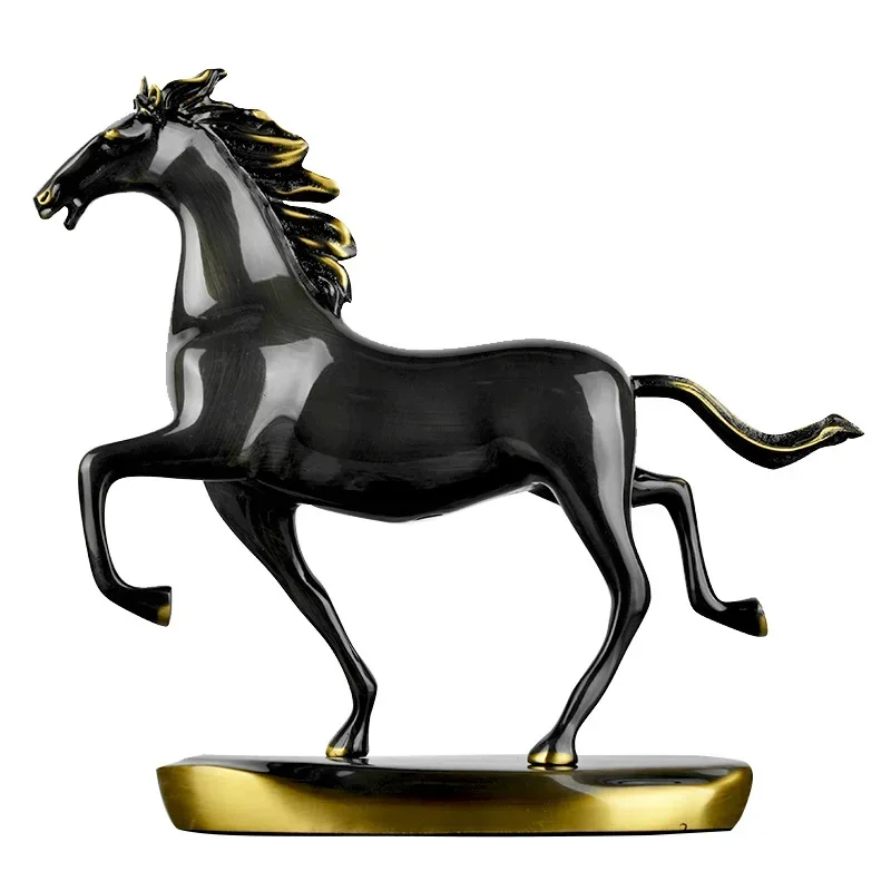 Brass horse ornament home decoration move new home ornament office desktop light luxury horse success brass ornament