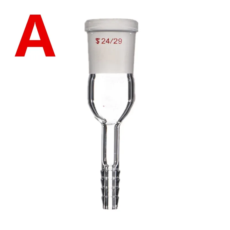 1pcs 14/19/24/29 glass bent Adapter /mouth/Stopper exhaust connection lab glassware Outer diameter 10mm Inner hole 4mm