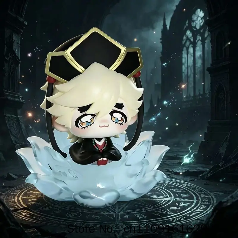 Figura Chibi de Douma de Demon Slayer en Pose Sentada con Loto, Figura Coleccionable de PVC, Decoración de Escritorio, Adorno para Auto, Mercancía de Anime