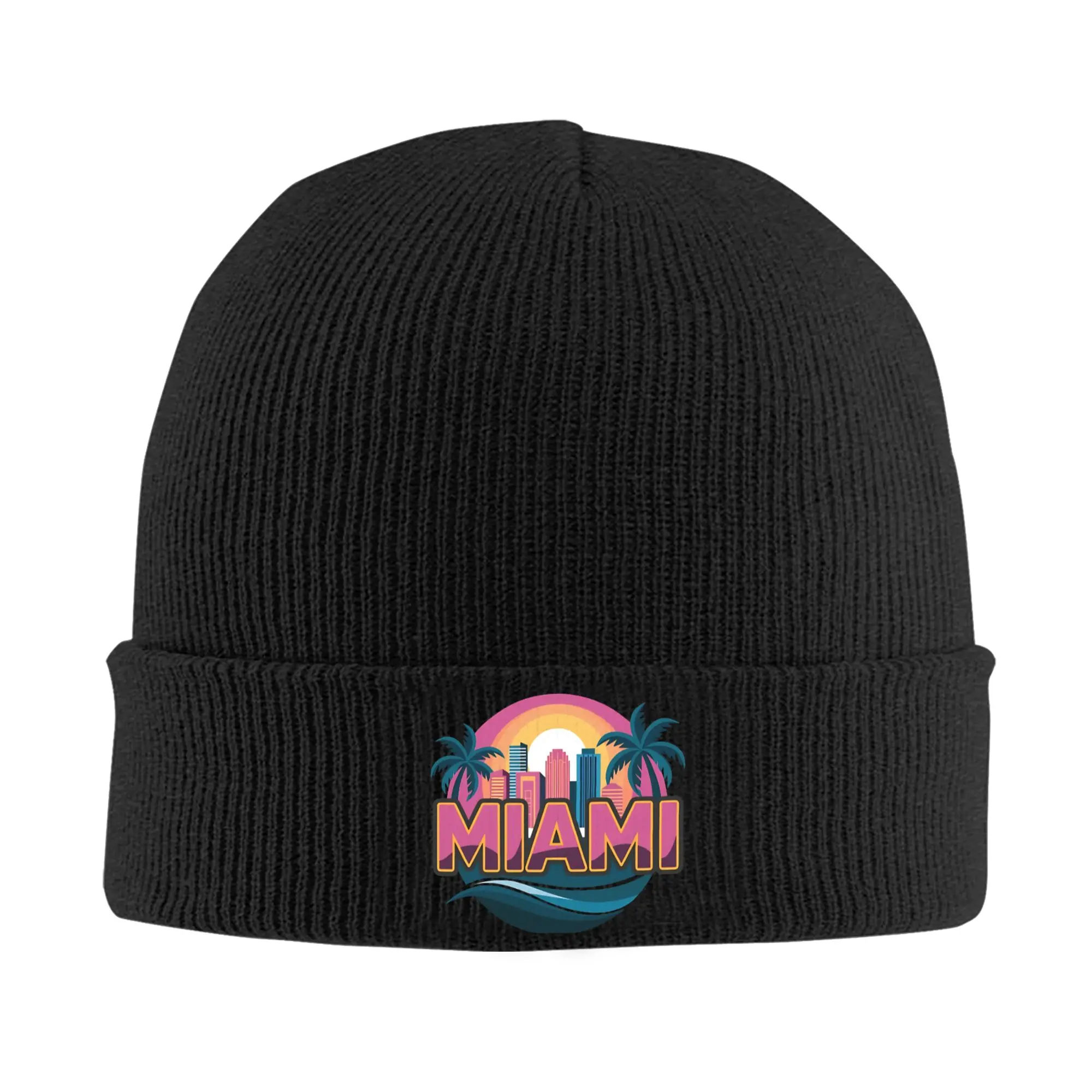Miami Florida United States 5875014434.9508 Hat Autumn Winter Beanies Baggy  Caps Men Women Acrylic Knitted Caps,