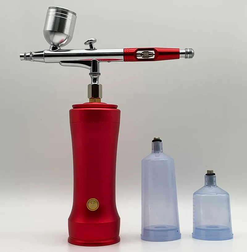 Pompa Udara Airbrush Elektrik Pompa Udara Mini Isi Ulang Model Portabel Pistol Semprot Pompa Udara