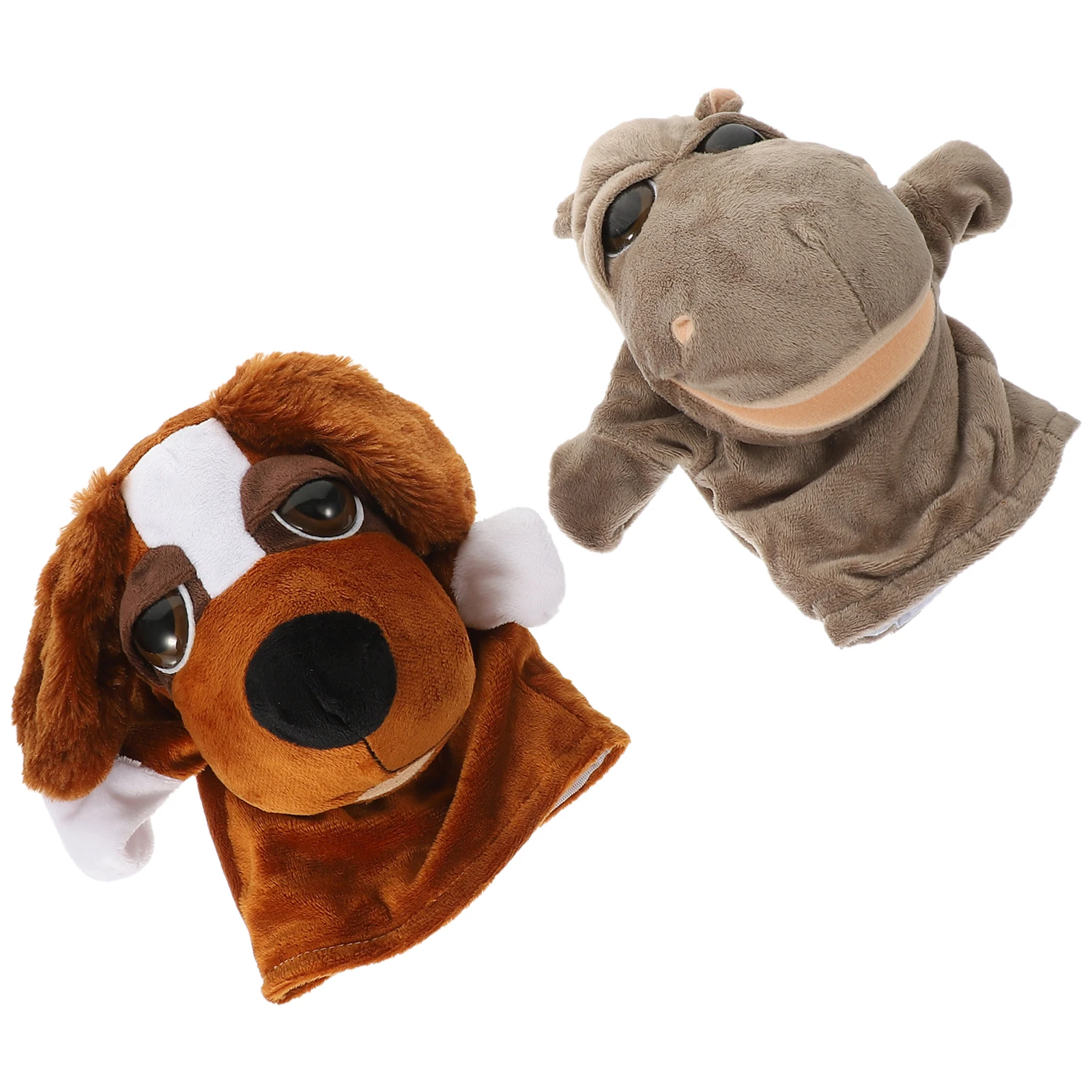 2 uds marionetas de animales marionetas de mano para niños juguetes de animales de peluche dedo de niño de dibujos animados