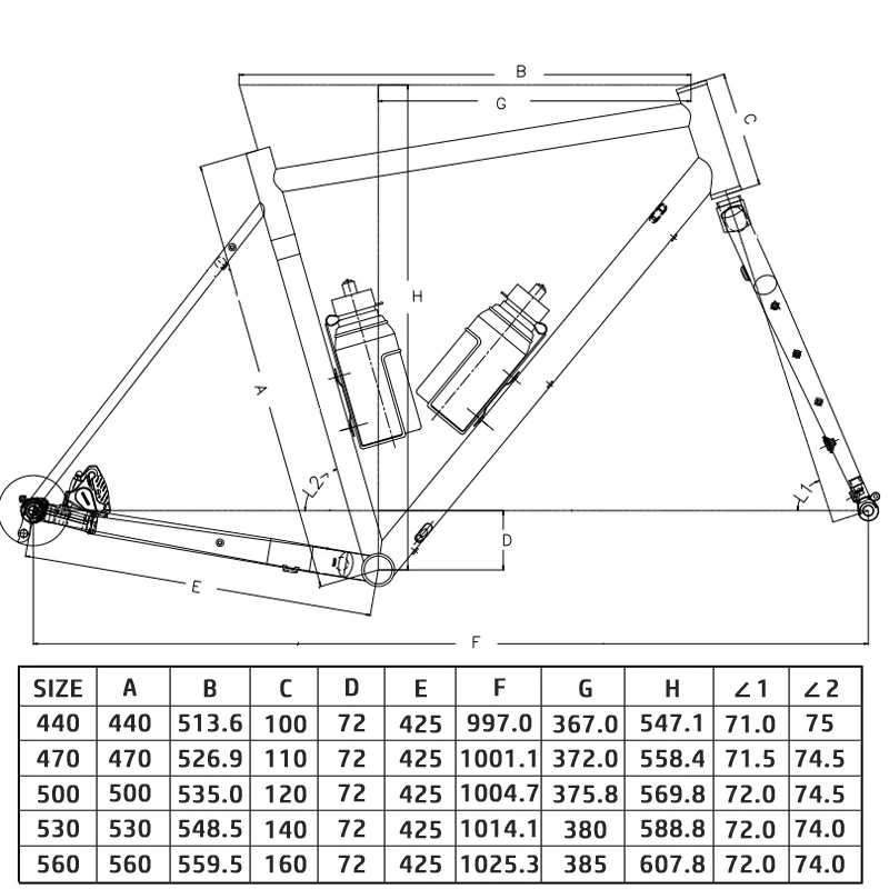 DARKROCK-Road Bike Frame with Fork for Touring Bikes, Cr-Mo Steel Frameset, Thru Axle Disc Brake, Gravel Bicycle Frame, 700C