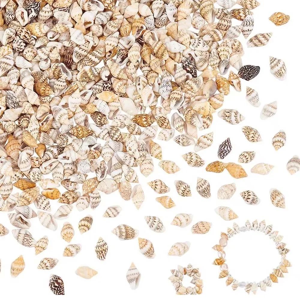 20g, aproximadamente 100 piezas de cuentas de conchas marinas en espiral naturales, cuentas de conchas marinas de playa para manualidades, fabricación de joyas, decoración para bodas, fiestas en casa