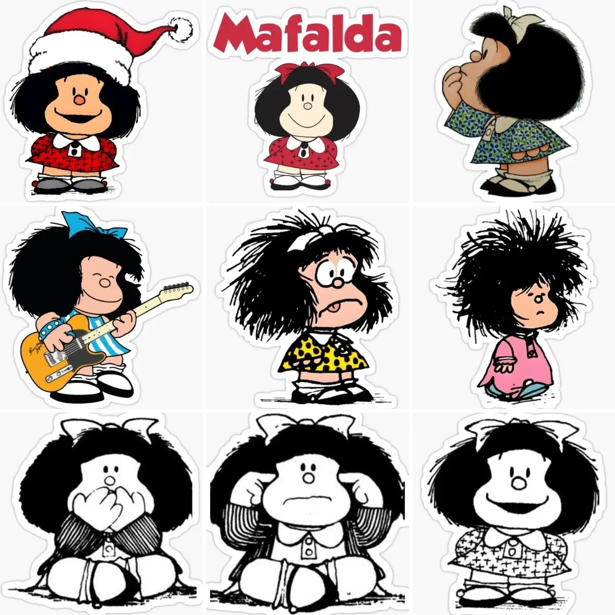 

Mafalda Quino Anime Cartoon Creative Sticker Motorcycle Truck Camper Window Car Bicycle Wall Room Decorative Decal Assecories