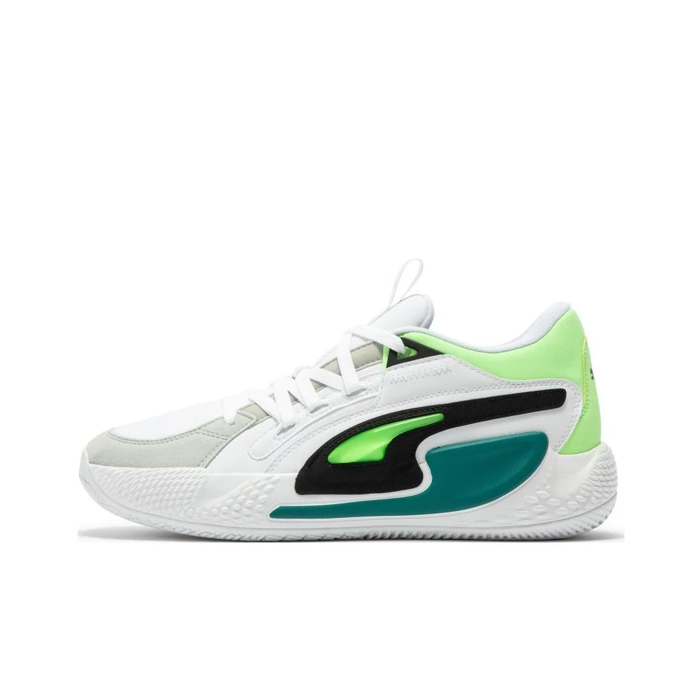 chaussures-de-basket-puma-court-rider-pour-homme-coupe-basse-blanc-vert-378051-01