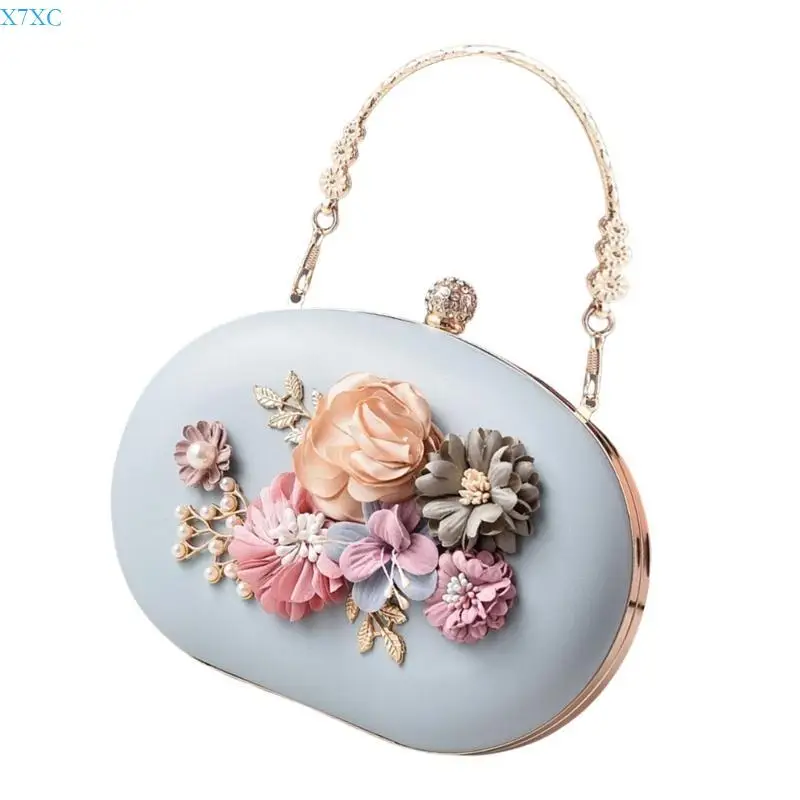 

X7XC Multi functional Floral Evening Bag For Women Shoulder Purse Casual Handbag With Ample Space For Essential At Parties
