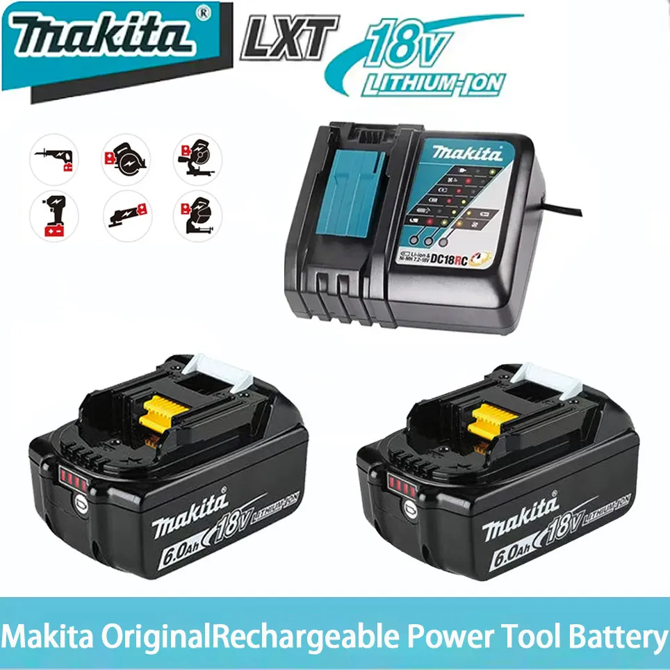 

Original 100% Makita 6Ah/5Ah/3Ah Makita 18V Battery BL1830B BL1850B BL1850 BL1840 BL1860 BL1815 Replacement Lithium Battery