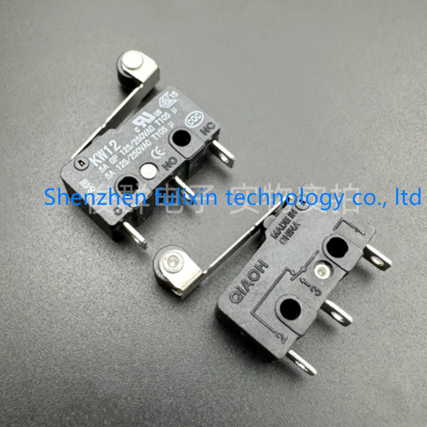 2pcs High Quality KW12 3PIN 5A 125/250VAC T105 Middle microswitch with roller 5A travel limit detection reset touch button
