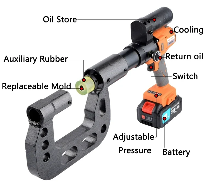 Electric Hydraulic C-shaped Steel Punching Machine Thin Copper Aluminum Iron Plate Drilling Machine Wire Trunking Hole Opener