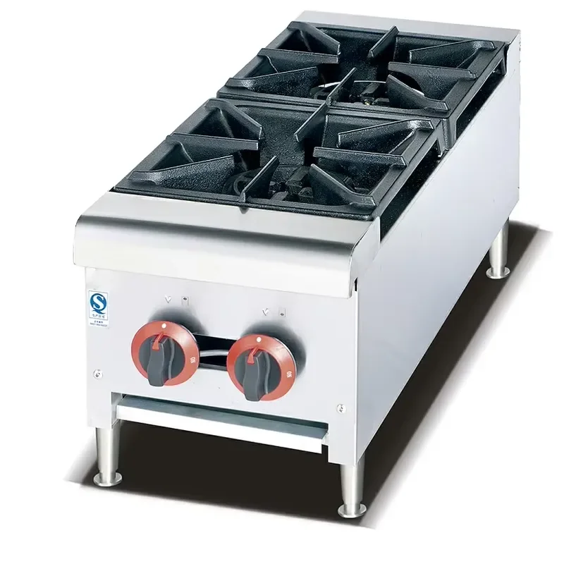 New design countertop 2-port gas stove, suitable for countertop gas cookers in restaurant catering kitchens