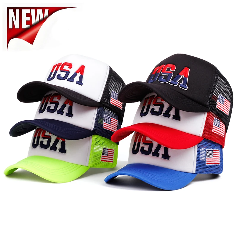 2024 New Hat USA Letter Embroidered Baseball Cap Men's And Women's Fashionable Snapback Outdoor Sports Sun Hat