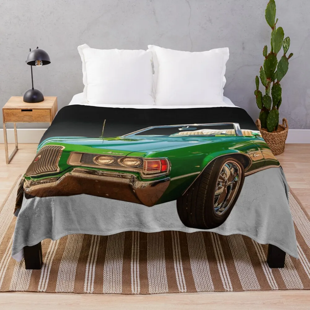 1971 Mercury Cougar Convertible Throw Blanket Flannel Blanket blankets and blankets Comforter Blanket