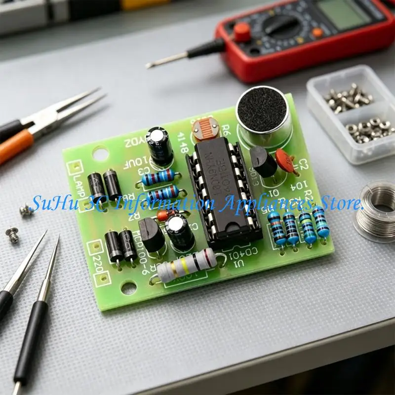 DIY Electronic Lamp Control Switches with Through-Hole Soldering Layout