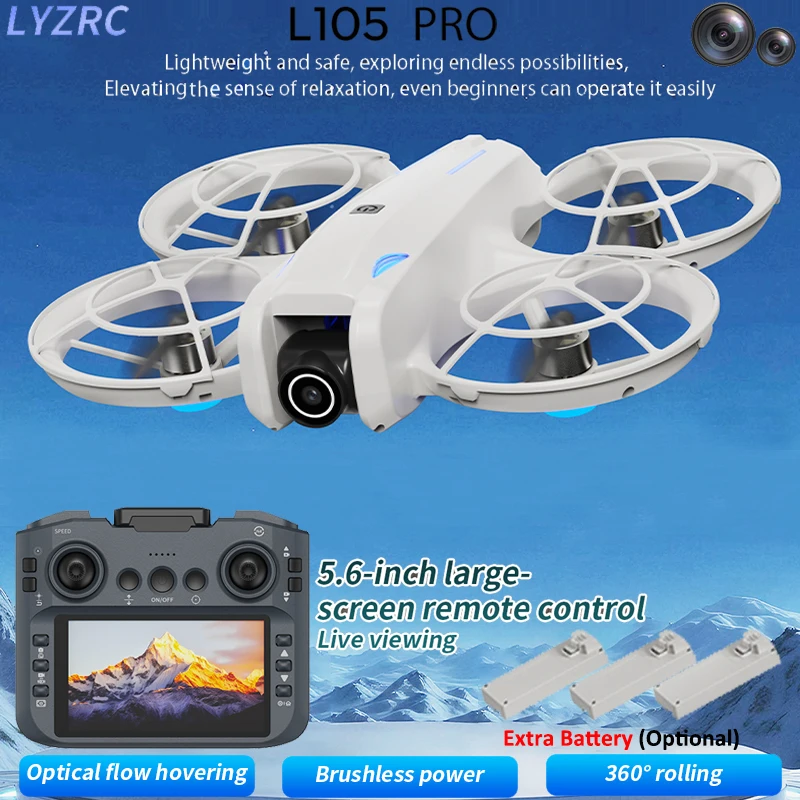 

New L105 Pro Drone With HD Camera 360 °Roll Aerial Photography Remote Control With Screen Brushless MINI RC Quadcopter Toy Gift