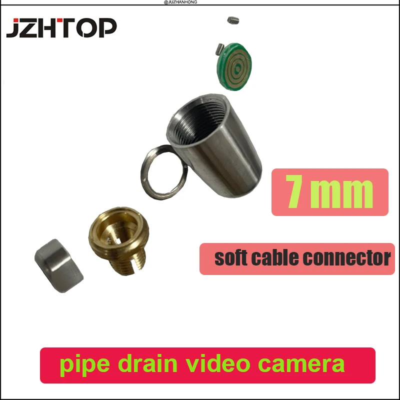 7mm Soft Cable Connector Replace Repair Kit For WOPSON JZHTOP B2 A2 Pipe Drain Sewer Camera Connector