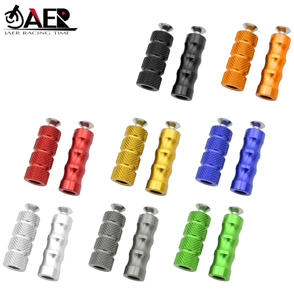 Motorcycle CNC Universal M6 Racing Gear Shift Lever Peg Brake Pedal Shifter Foot Pegs Motorbike Footrests Footpeg