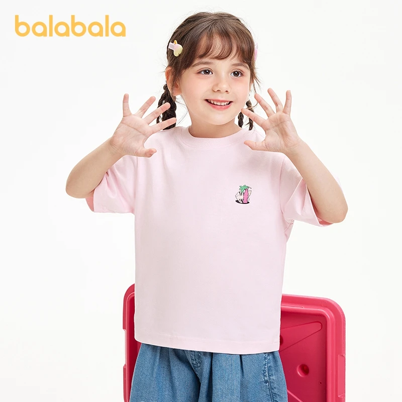 Balabala abbigliamento per bambini ragazzi ragazze top bambini maniche corte t-shirt 2024 estate nuovo vestito genitore-figlio