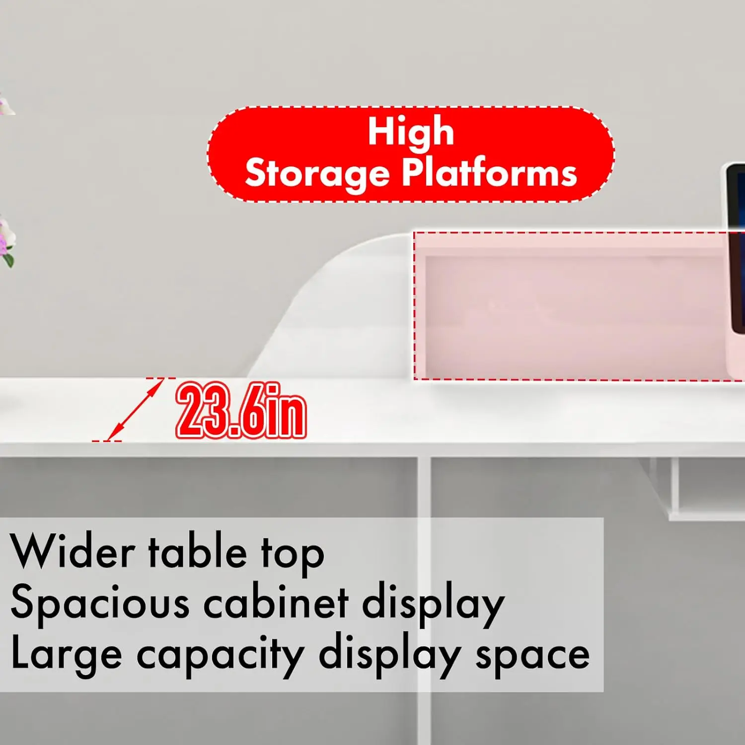 Front Desk Modern Reception Desk with Drawer & Cabinet, Retail Checkout Counter, Reception Table, Customer Service Table .