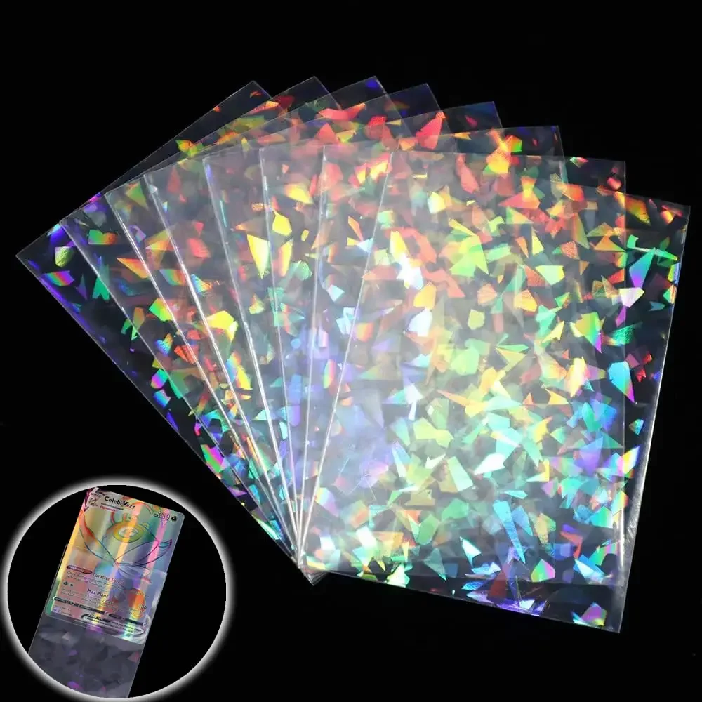 Kpop Photocard Protector Holographic Broken Glass 66x91mm  Film Transparent Card Sleeves And Idol Photo Collectible Cards Bag view 2