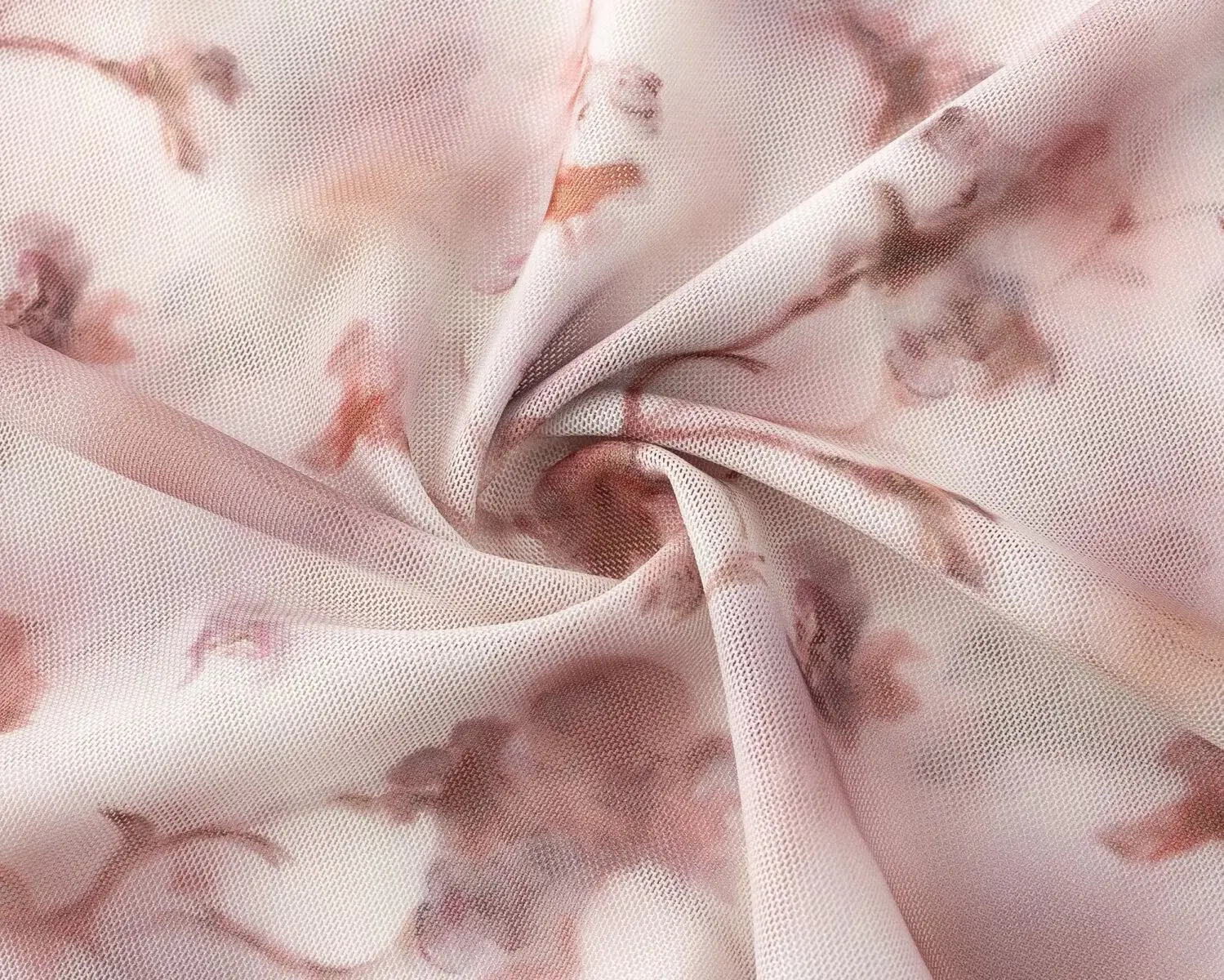 Damen-Mesh-Kleid mit Blumendruck, ausgestellten Ärmeln und Cami-Innenseite, gerüschte, schmale Midi-Kleider