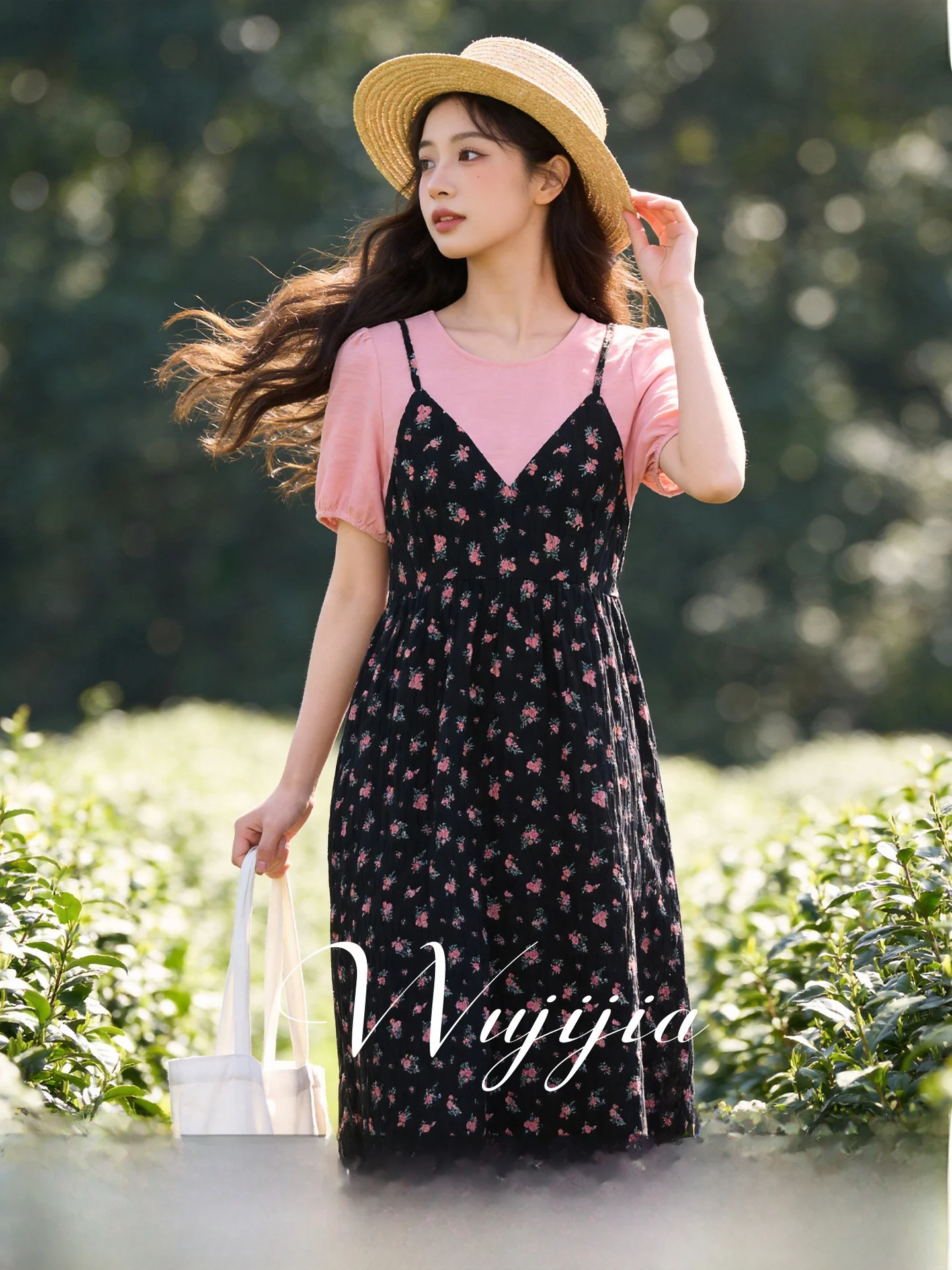 

Летнее платье больших размеров для похудения, новый стиль, с цветовыми блоками, коротким рукавом, без бретелек, в стиле Sweet Cool, контрастное, для женщин