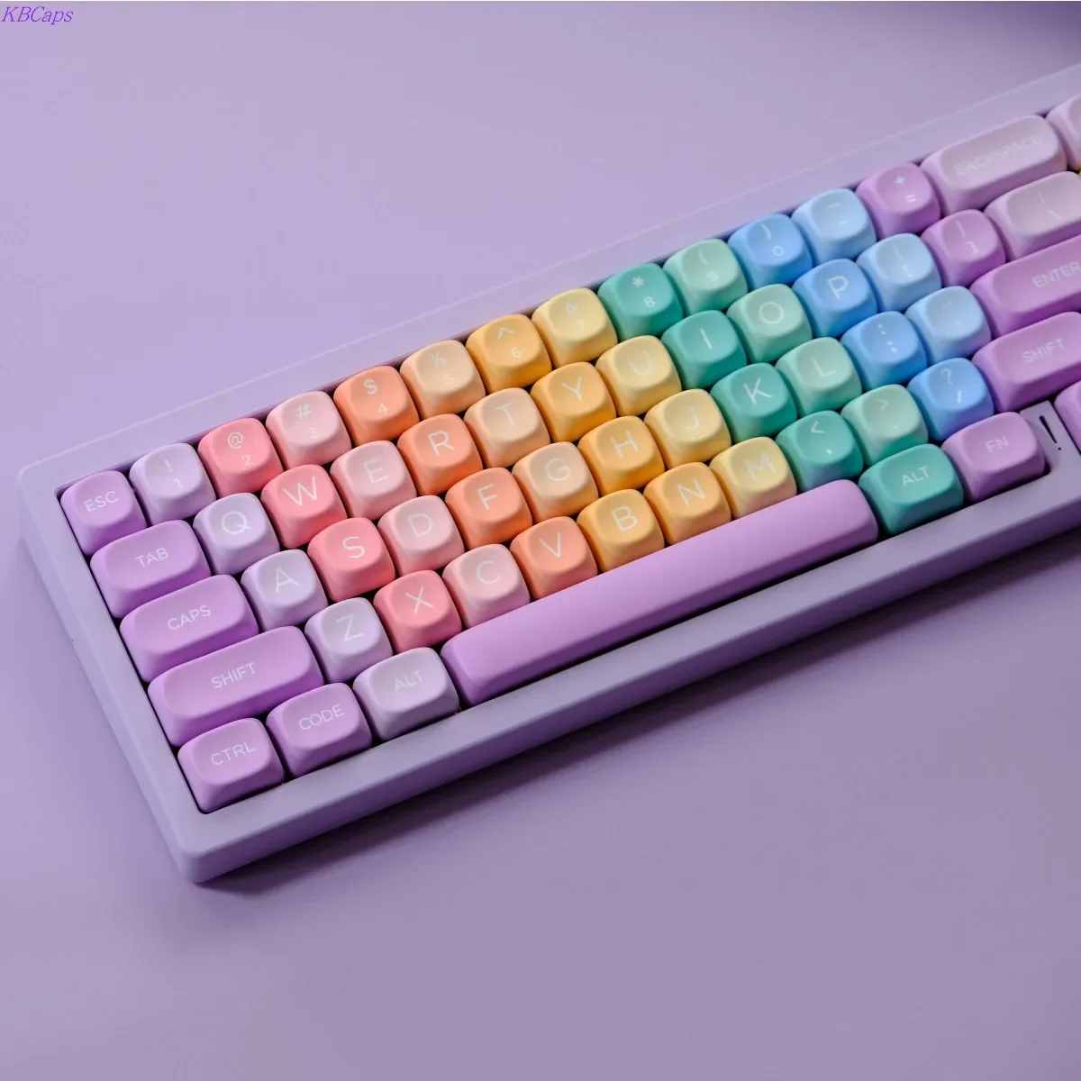 KBCaps 126 key fudge MOA height PBT material sublimation keycap suitable for gaming mechanical keyboard