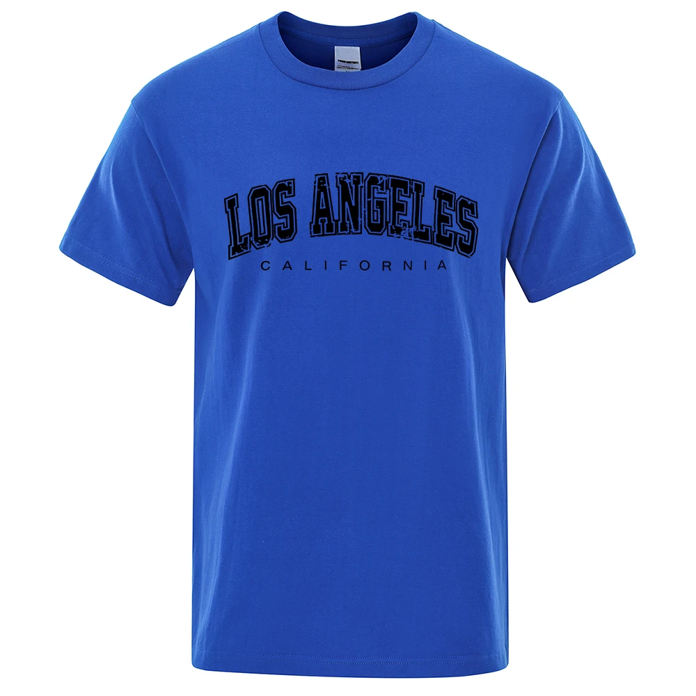 Los Angeles, California American City Letter Tops Men Women Fashion T Shirt Hip Hop Sweat Cotton T-Shirts Casual Oversized Tees image 2