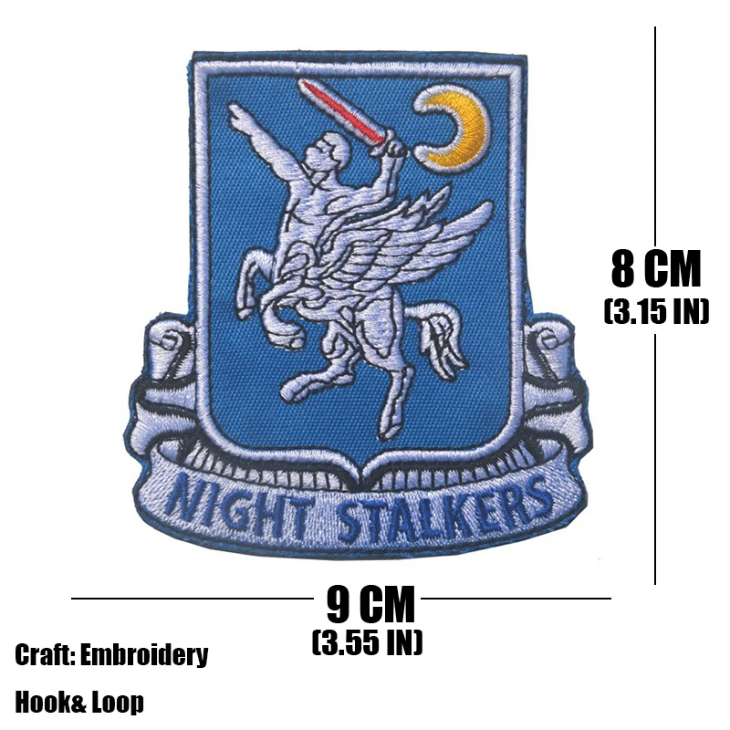 ملاحق ليلي قماش رقعة عسكري ، شارات مطرزة ، ملصقات تكتيكية للملابس مع خطاف وحلقة ، 160 #2