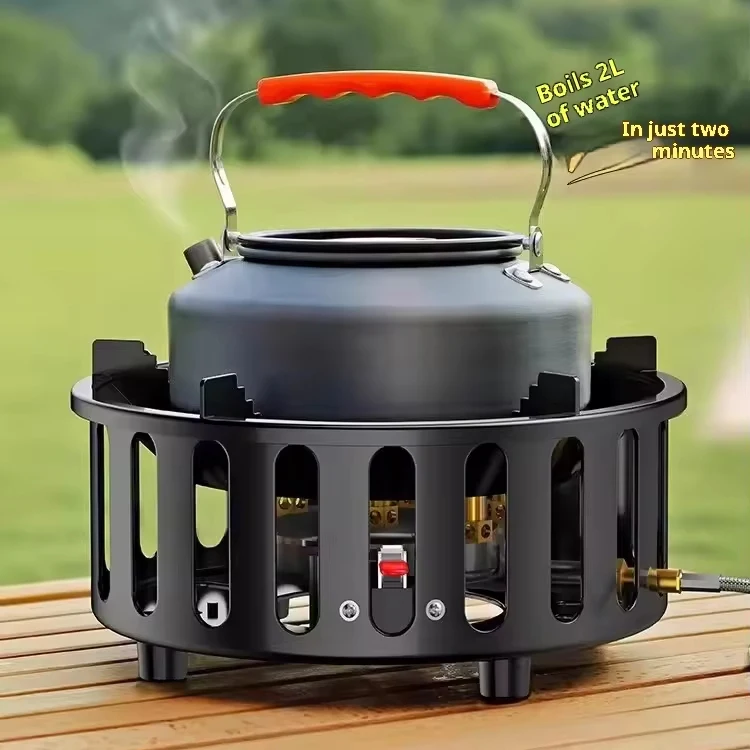 Windproof Portable High Power Camping Gas Stove Fast Ignition Compact Backpacking Outdoor Cooking Burner