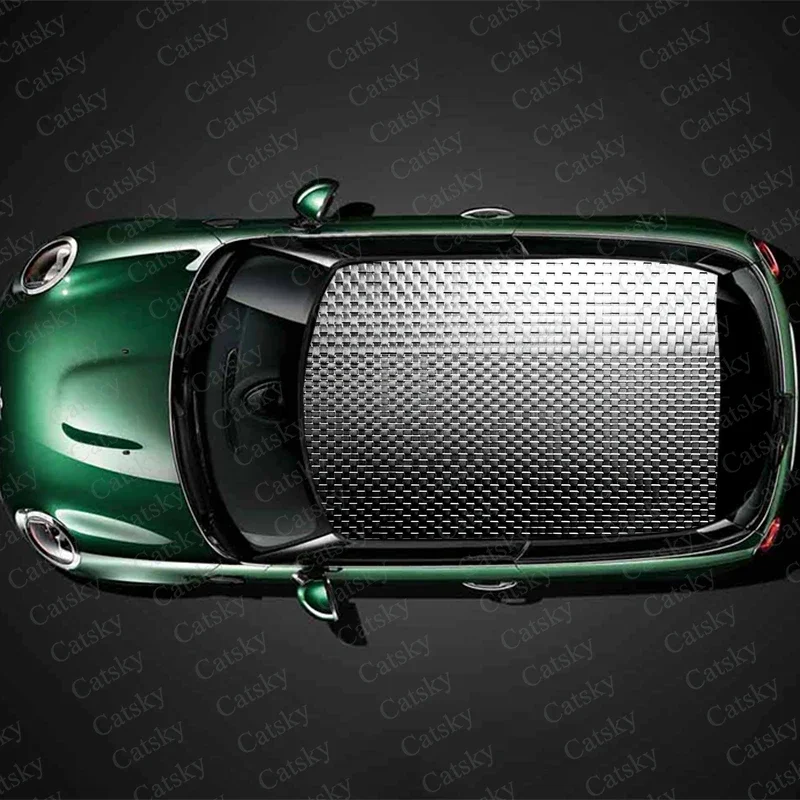 

Metallic Grid Texture Car Roof Sticker Wrap Racing SUV Accessories Packaging Painted PVC Custom Car Graphic Decal