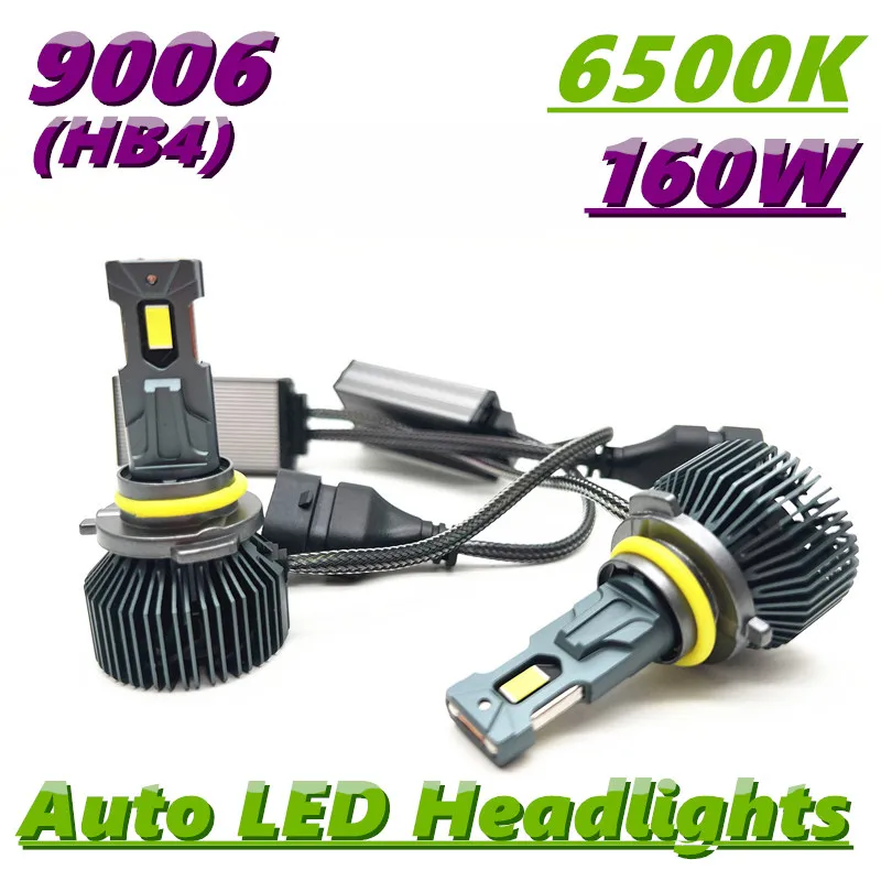 

9006 LED Car Headlight 160W 16000LM LED HB4 Low Beam Tube Double Copper Tube Fog Lights Turbo 12V/24V