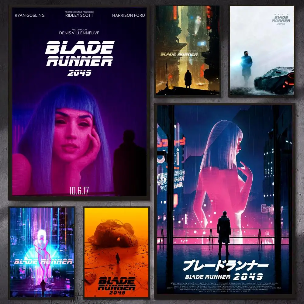 Cyberpunk Sci-Fi Movie B-Blade Runner 2049 Poster Modern Aesthetic Canvas Wall Art Poster Cool Room Stuff Bedroom Decor