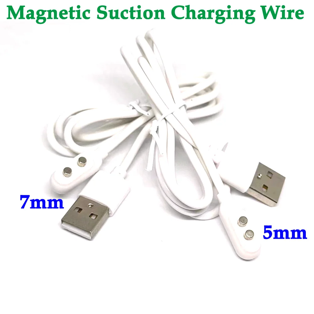 2pin Circular Magnetic Charging Cable center spacing 5mm 7mm Magnet Suctio USB Power charger for Beauty instrument Smart device