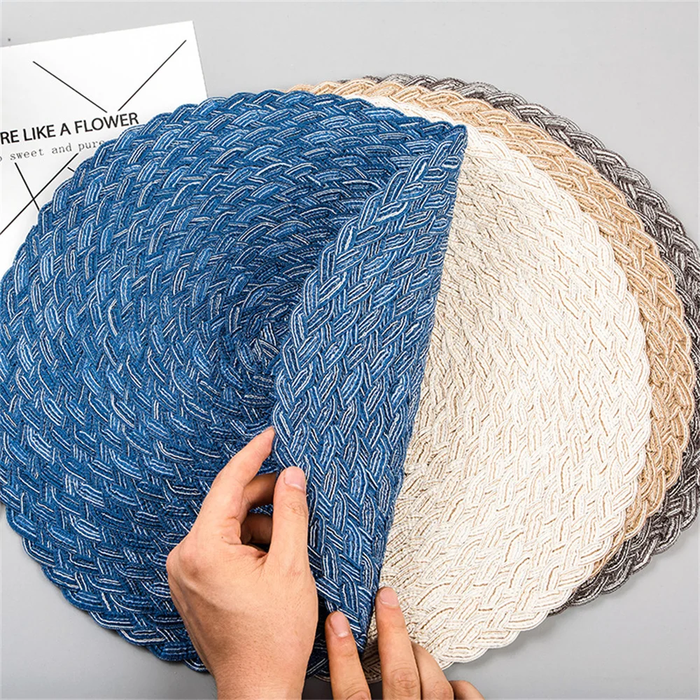 Household Table Mat Afraid Of Hot Hands No Mildew Handwork Environmental Insulation Mat Hand Tied Knitted Mats No Fading Cup Wad