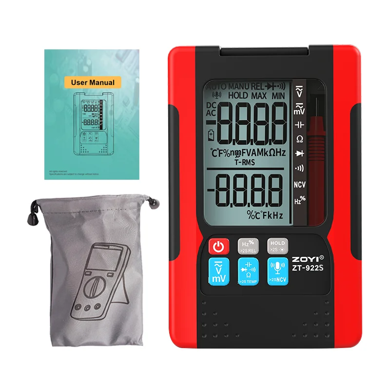 

ZOYI Professional Smart Voice Multimeter Electromagnetic Field Tester AC/DC Voltage Capacitance Resistance Diode Tool